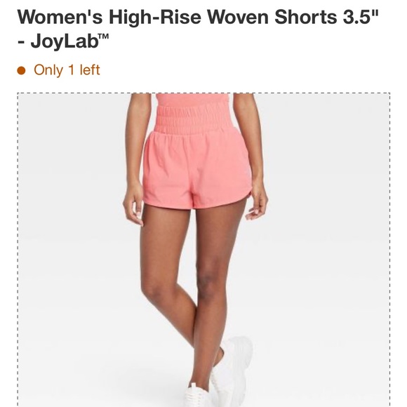 Joy Lab high rise shorts - orange/coral and black - Picture 7 of 7